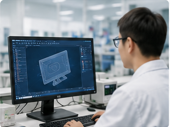 工程师进行医用显示产品开发